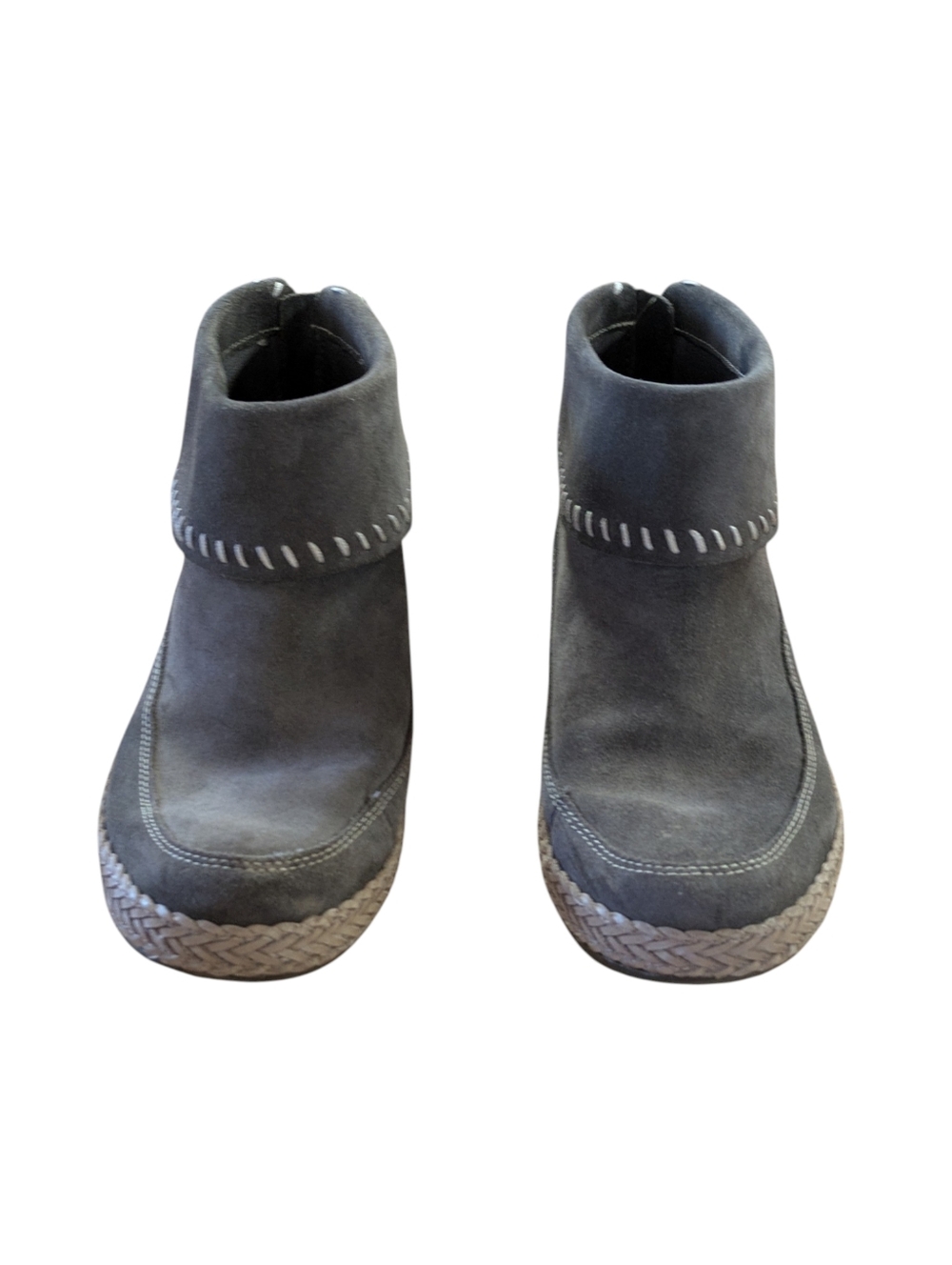 UGG Varney Gray Suede Ankle Boot Size 9 - Picture 3 of 11